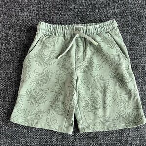 MANGO Boys Leaf Print Sweat Shorts Size 9-10